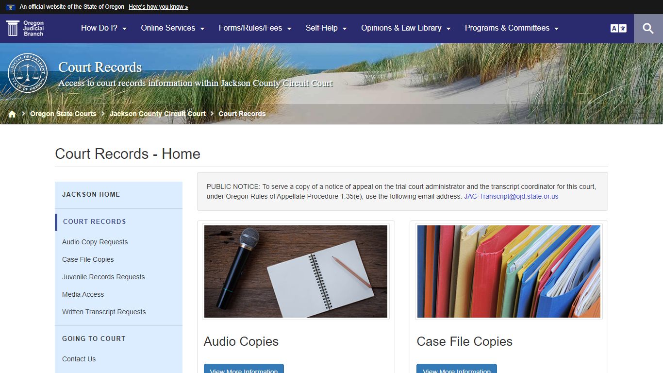 Court Records - Home - Oregon Judicial Department